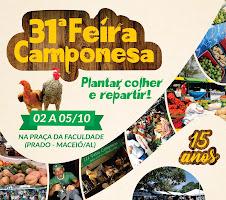 AL - 31ª Feira Camponesa dá continuidade à comemoração dos 15 anos do evento na Praça da Faculdade